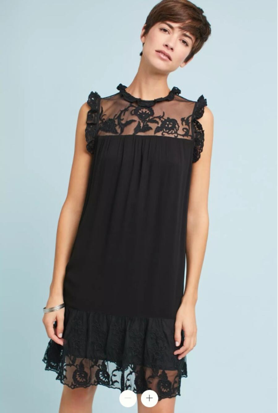 Velvet by Graham & Spencer Marsha Lace Dress S Black Anthropologie Boho